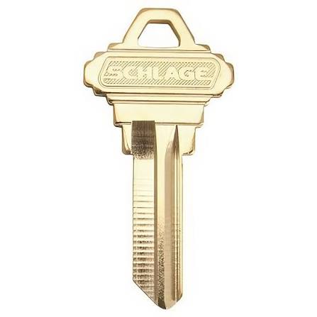 Brass key for a commercial key system